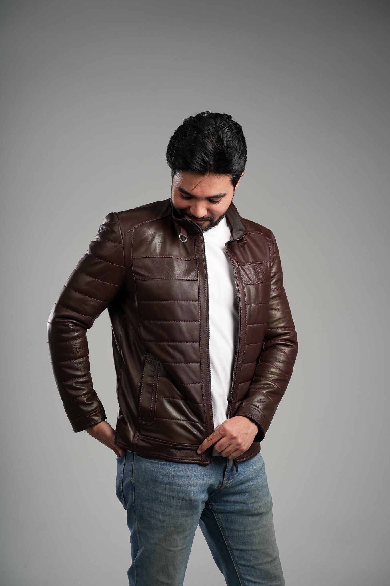 Burgandy Puffer Jacket