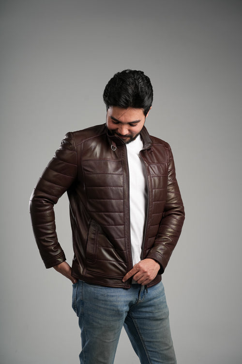 Burgandy Puffer Jacket