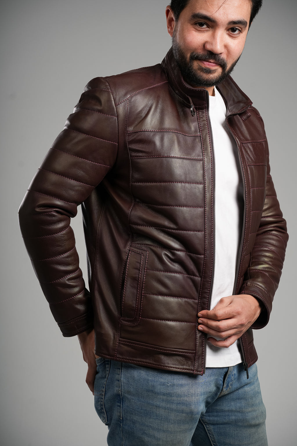 Burgandy Puffer Jacket