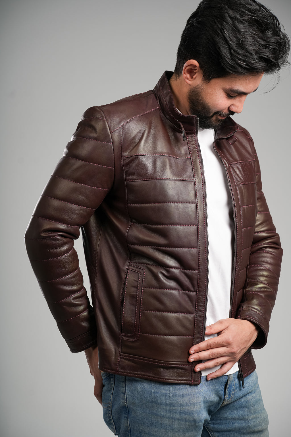 Burgandy Puffer Jacket