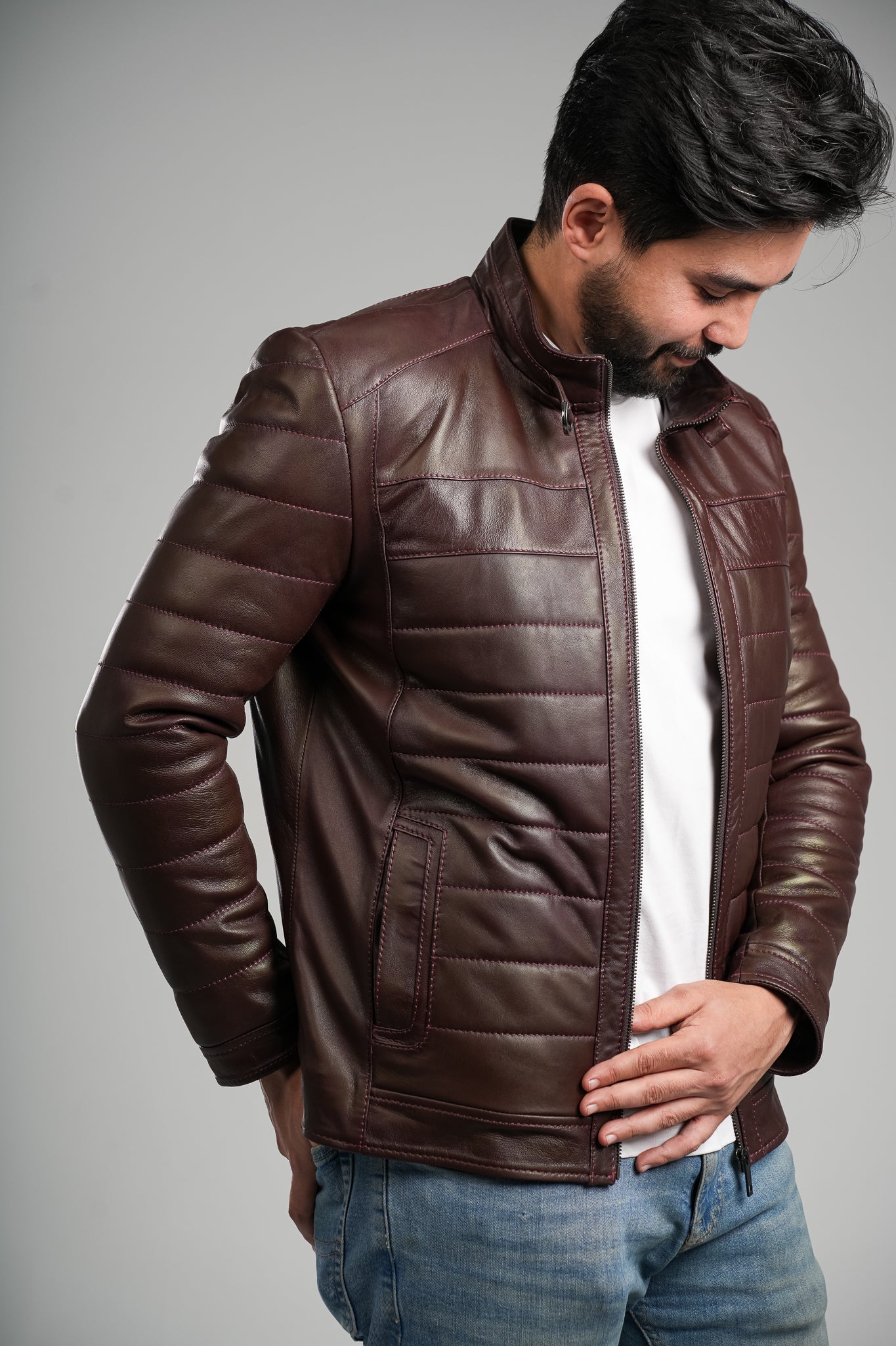 Burgandy Puffer Jacket